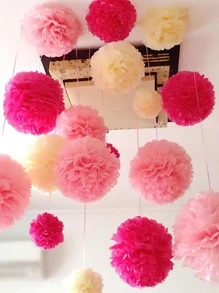 8 piezas de pompones de papel, pompones de papel de colores mixtos modernos para fiestas, Navidad