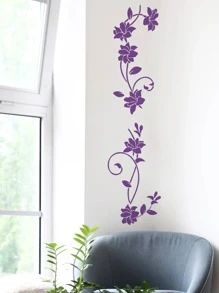 1 Họa Tiết Hoa Đề Can Dán Tường Tím PVC Tự Dán Tường Nghệ Thuật Tường Cho Trang Trí Nhà - Màu tím - Xem 3