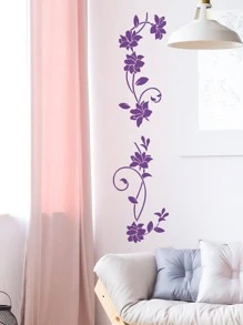 1 Họa Tiết Hoa Đề Can Dán Tường Tím PVC Tự Dán Tường Nghệ Thuật Tường Cho Trang Trí Nhà - Màu tím - Xem 4