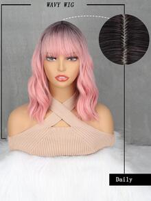 Peluca sintética corto ondulado con tupe - Multicolor - Ver 2