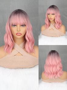 Peluca sintética corto ondulado con tupe - Multicolor - Ver 1