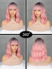 Peluca sintética corto ondulado con tupe - Multicolor - Ver 3