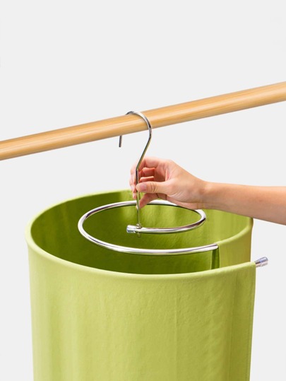 1pc Stainless Steel Spiral Clothes Drying Rack, Minimalist Round Space Saving Air Rack For Bed Sheet