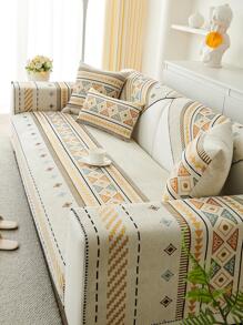 1 Hình Học Dạ Nỉ Sofa Ghế Đệm, Boho Dạ Nỉ Thiết Kế Ghế Sofa Đệm Cho Gia Đình, Tất Cả Các Mùa - Màu be - Xem 5