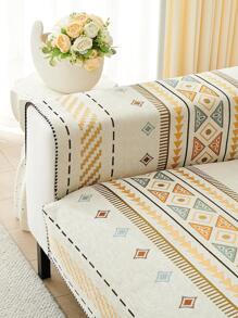 1 Hình Học Dạ Nỉ Sofa Ghế Đệm, Boho Dạ Nỉ Thiết Kế Ghế Sofa Đệm Cho Gia Đình, Tất Cả Các Mùa - Màu be - Xem 6