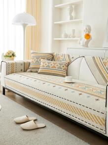 1 Hình Học Dạ Nỉ Sofa Ghế Đệm, Boho Dạ Nỉ Thiết Kế Ghế Sofa Đệm Cho Gia Đình, Tất Cả Các Mùa - Màu be - Xem 4