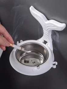 1入組不銹鋼煙灰缸家用鯨魚形煙灰缸 - 白色 - 查看 3