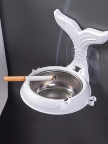 1入組不銹鋼煙灰缸家用鯨魚形煙灰缸 - 白色 - 查看 5