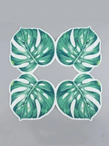 20 chiếc Khăn ăn hình chiếc lá dùng một lần, Thiết kế lá nhiệt đới hiện đại Khăn giấy dùng một lần cho bàn ăn - Nhiều màu - Xem 4