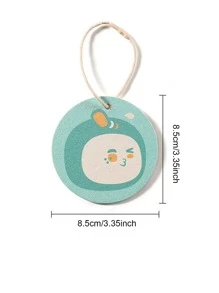 1 bàn chải làm sạch đồ họa hoạt hình, miếng bọt biển làm sạch in hình nụ cười hoạt hình cho nhà bếp - màu xanh lá - Xem 4