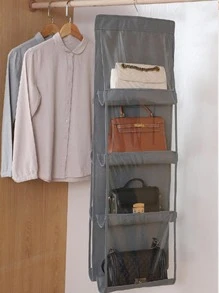 1入組手提包懸掛收納懸掛包適用於收納手提包衣櫃懸掛收納手提包收納適用於壁櫥 - 灰色 - 查看 2