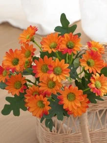 1/3/5PCS 21 đầu hoa cúc nhân tạo bó quà tặng ngày lễ tình nhân bó trang trí đám cưới trang trí cô dâu hoa cầm tay hoa đeo tay vật liệu ngực nhà phòng ăn phòng ngủ bình hoa trang trí bó hoa tự làm bánh tiệc sinh nhật vật liệu trang trí năm mới đạo cụ chụp ảnh, ngày lễ tình nhân, quà tặng - trái cam - Xem 3