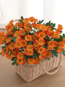 1/3/5PCS 21 đầu hoa cúc nhân tạo bó quà tặng ngày lễ tình nhân bó trang trí đám cưới trang trí cô dâu hoa cầm tay hoa đeo tay vật liệu ngực nhà phòng ăn phòng ngủ bình hoa trang trí bó hoa tự làm bánh tiệc sinh nhật vật liệu trang trí năm mới đạo cụ chụp ảnh, ngày lễ tình nhân, quà tặng - trái cam - Xem 5