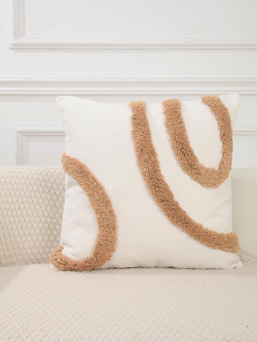 1入組編織簡約裝飾枕柔軟滌綸抱枕適用於家居裝飾 - 彩色 - 查看 1