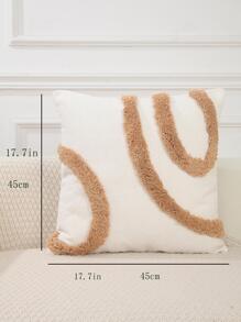 1入組編織簡約裝飾枕柔軟滌綸抱枕適用於家居裝飾 - 彩色 - 查看 5