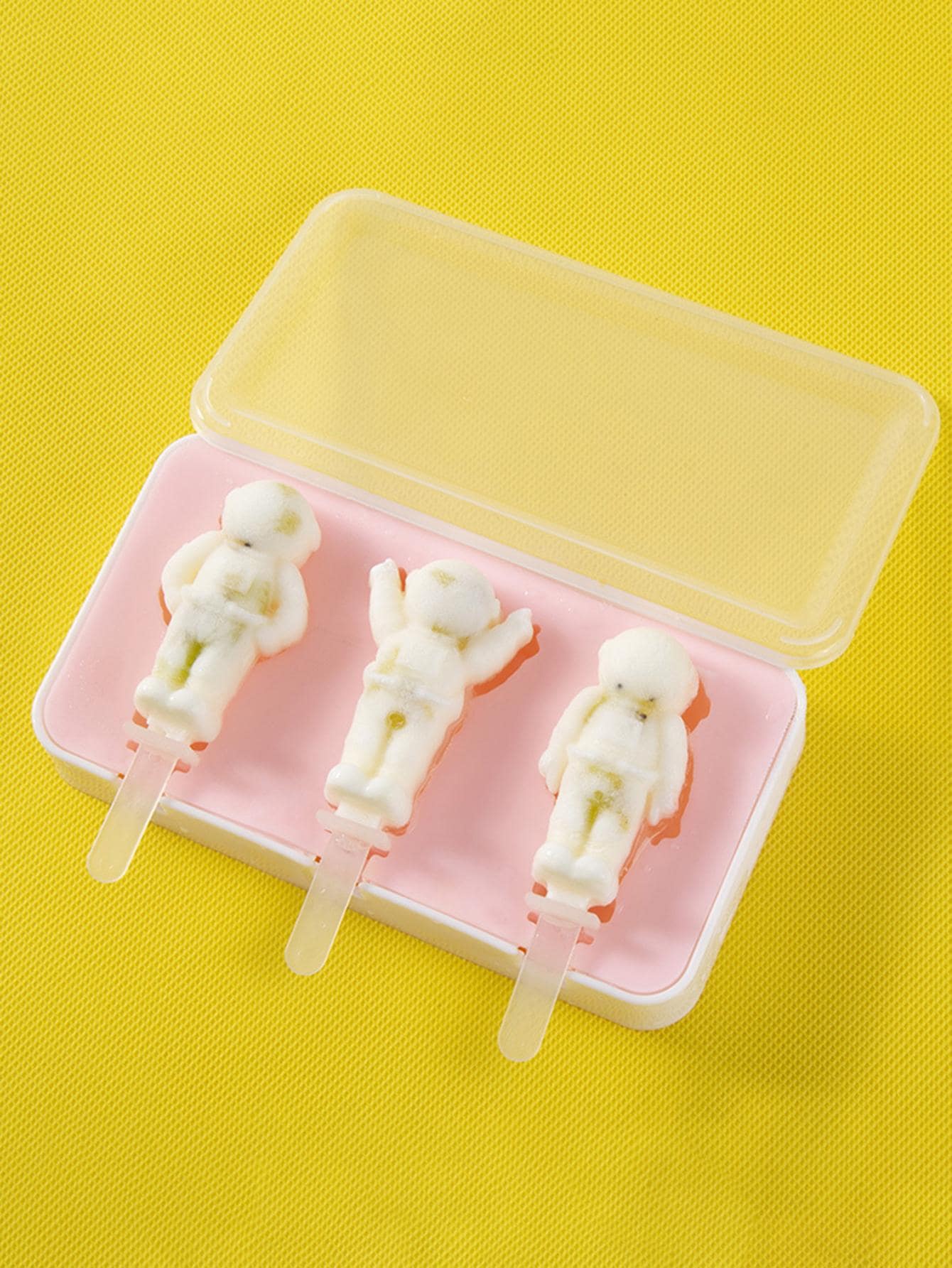 1 pieza Molde para paletas con diseño de astronauta - Rosa - Ver 1