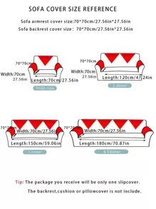1pc Zebra Stripe Pattern Anti-slip Sofa Towel, Modern Polyester Sofa Cover Blanket For Home - Grey - View 6