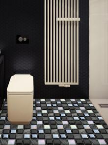 10入組/套PVC創意瓷磚圖案牆貼 - 黑色 - 查看 4