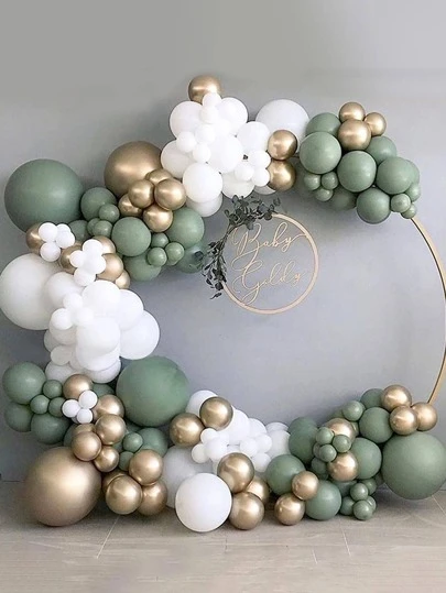 123入組混合顏色氣球花環現代派對用乳膠氣球拱門