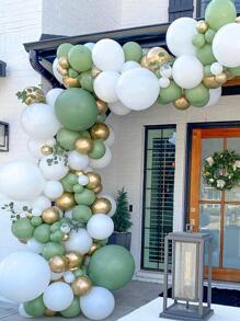 123入組混合顏色氣球花環現代派對用乳膠氣球拱門 - 彩色 - 查看 2