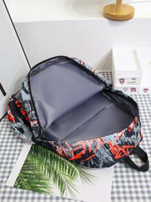 3入組套背包斜挎包帶鉛筆盒書包套裝適合畢業生、青少年女孩、新生、大二、初中和高中學生、大學和高中，非常適合戶外、旅行和返校 - 彩色 - 查看 3