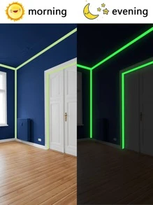 1pc PVC Floor Sealing Sticker, Creative Glow In The Dark Tile Decoration Seam Tape For Home - Green - View 5