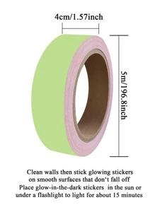 1pc PVC Floor Sealing Sticker, Creative Glow In The Dark Tile Decoration Seam Tape For Home - Green - View 6