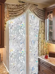 1 rouleau de film occultant holographique à motif floral pour fenêtre, film adhésif statique arc-en-ciel 3D avec tulipes, 45 cm x 200 cm, autocollants, sticker mural, décalque en vinyle pour décorations de maison, articles de décoration printanière pour rafraîchir votre maison, autocollants pour décoration de fête, cadeaux pour anniversaire et remise de diplôme