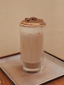 1Pc Phong Cách Bắc Âu/Scandinavi Nhẹ Sang Trọng Dọc Cốc Cà Phê Thủy Tinh - Trong sáng - Xem 5