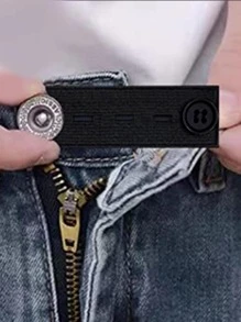 1入組滌綸腰圍延長扣現代素色家用腰圍延長扣 - 黑色 - 查看 1