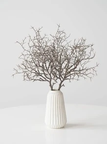 1入組塑料人造植物家居裝飾人造樹枝 - 棕色 - 查看 1