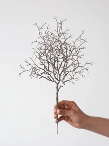1入組塑料人造植物家居裝飾人造樹枝 - 棕色 - 查看 2