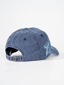 男士字母刺繡棒球帽 - 藏蓝色 - 查看 4