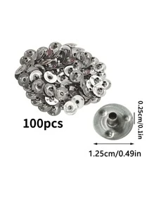 100 piezas Mecha de vela liso - Plateado - Ver 6