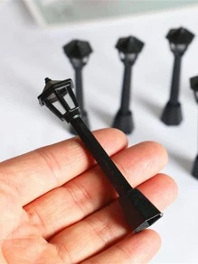 4入組PP花園雕像現代路燈設計家居花園裝飾品 - 黑色 - 查看 1