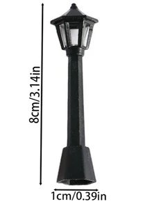 4入組PP花園雕像現代路燈設計家居花園裝飾品 - 黑色 - 查看 4