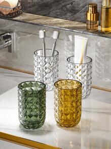 1pc Clear Gargle Cup Home Bathroom Decor - Clear - View 3