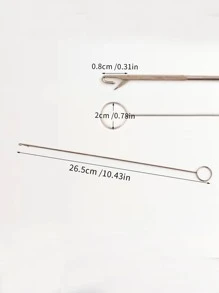 1pc Stainless Steel Sewing Loop Turner Hook For Turning Fabric Tubes Strap Belt Strips Handmade DIY Quitling Tool Accessories