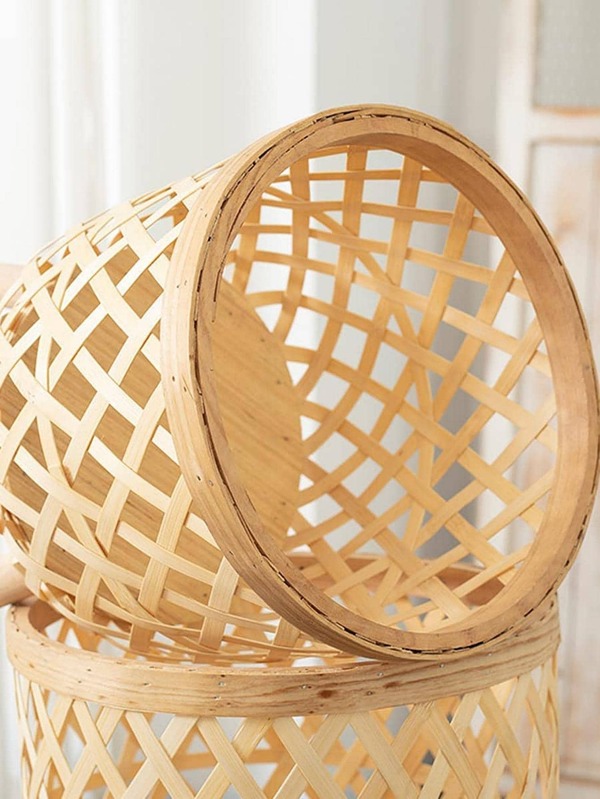 1pc Bamboo Flower Basket, Minimalist Woven Flower Basket For Home Decor