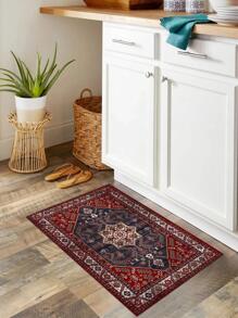 1入組幾何圖案地毯，波西米亞風格聚酯纖維地毯，適用於家居、房間裝飾 - 彩色 - 查看 4