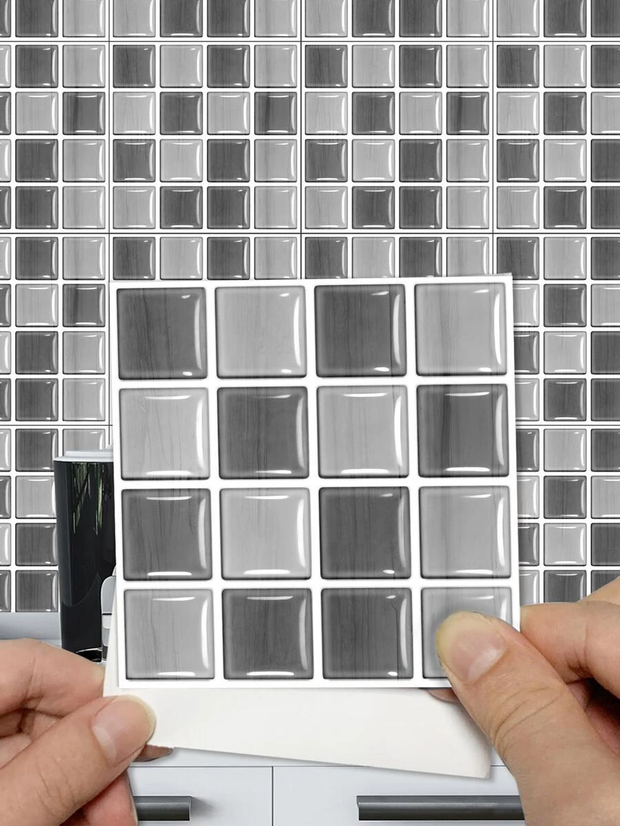 6pcs Mosaic Pattern Kitchen Sticker - Multicolor - View 1