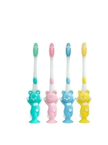 4pcs/Set Children's Manual Toothbrushes, Soft Bristles, Suitable For Daily Oral Hygiene, Ideal As Children's Gift, Gentle Cleaning - Multicolor - View 6
