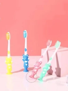 4pcs/Set Children's Manual Toothbrushes, Soft Bristles, Suitable For Daily Oral Hygiene, Ideal As Children's Gift, Gentle Cleaning - Multicolor - View 3