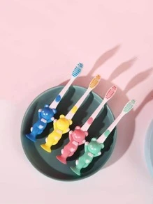 4pcs/Set Children's Manual Toothbrushes, Soft Bristles, Suitable For Daily Oral Hygiene, Ideal As Children's Gift, Gentle Cleaning - Multicolor - View 2