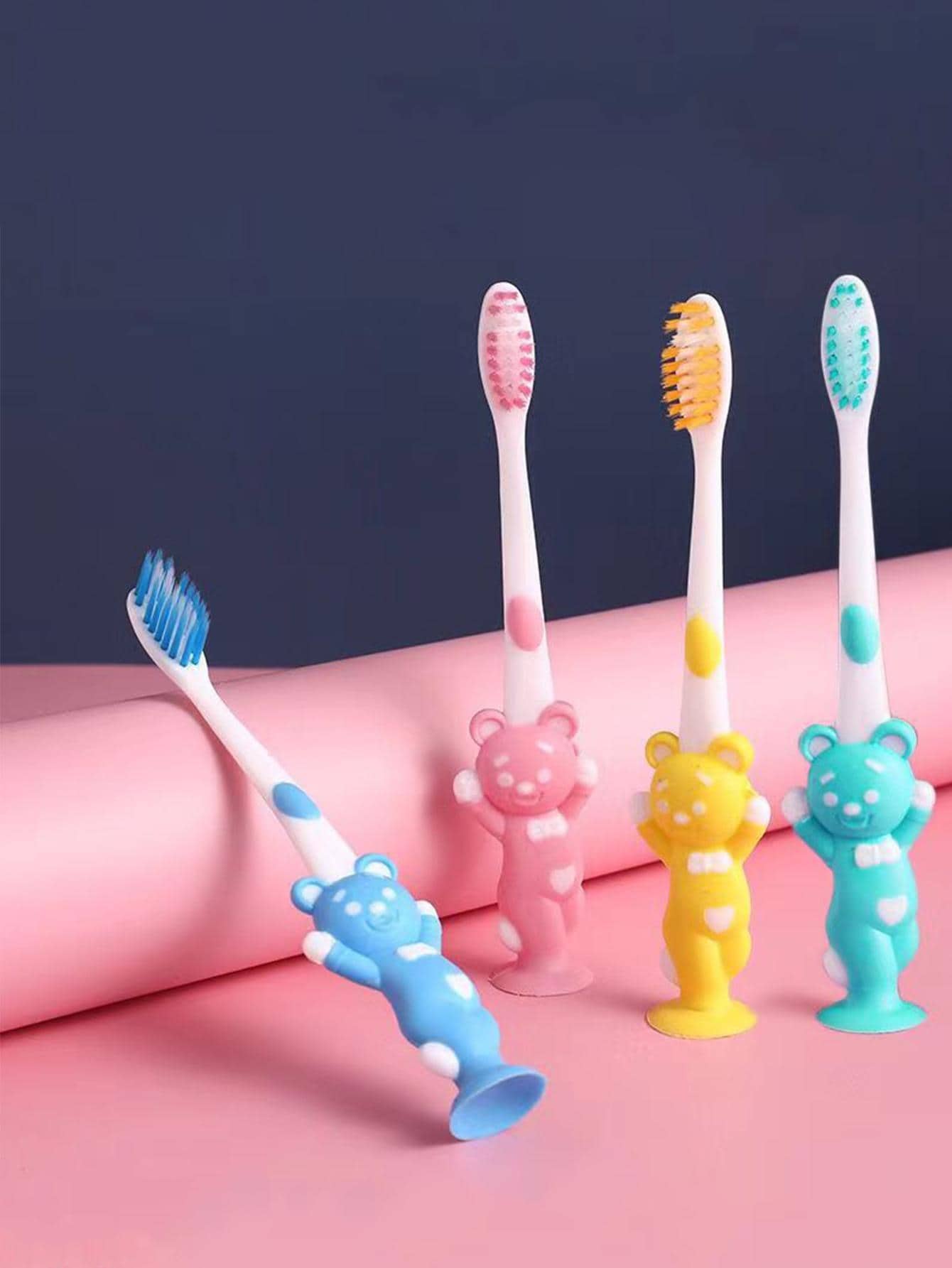 4pcs/Set Children's Manual Toothbrushes, Soft Bristles, Suitable For Daily Oral Hygiene, Ideal As Children's Gift, Gentle Cleaning - Multicolor - View 1