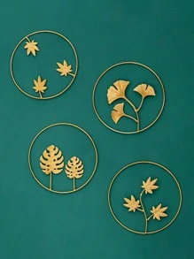 Bộ Trang Trí Tường Phong Cách Ins Sang Trọng, Treo Tường Bằng Kim Loại Làm Nền Phòng Ngủ Phòng Khách, Chất Liệu Sắt - Màu vàng - Xem 1