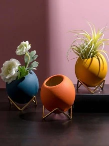 1入組素色花瓶 - 橘色 - 查看 2