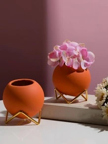 1入組素色花瓶 - 橘色 - 查看 4