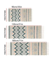 1PC Họa Tiết Hình Học Thảm Polyester Hiện Đại Sàn Cho Phòng Khách Và Phòng Ngủ - Nhiều màu - Xem 2