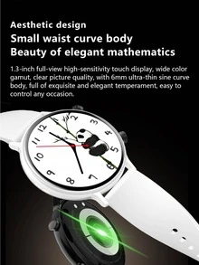 Round Smart Watch - White - View 6